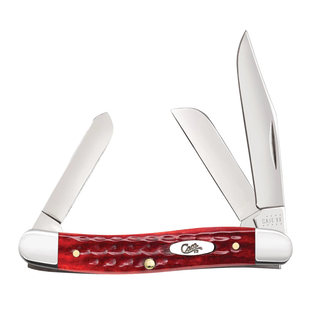 Case Medium Stockman Pocket Worn Old Red Bone Pocket Knife – Swiss Knife  Shop