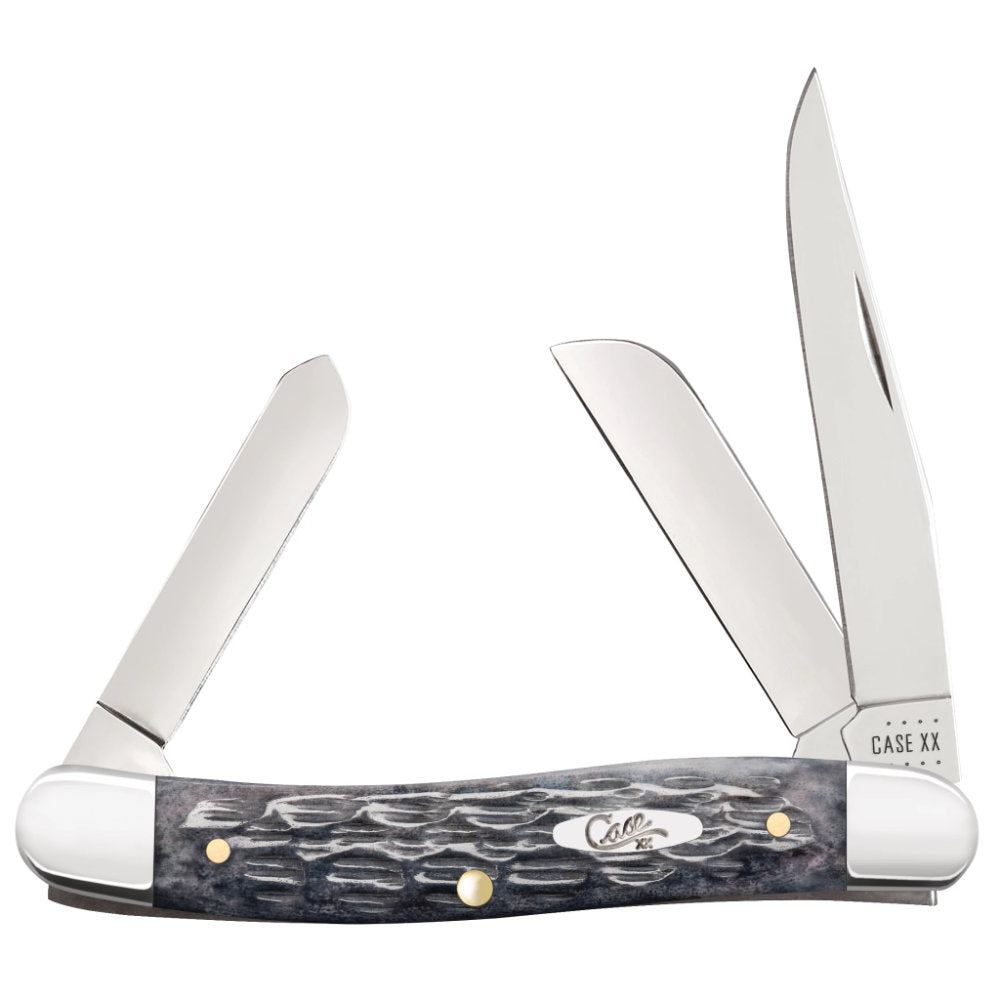 Case CS Medium Stockman Pocket Worn Grey Bone Pocket Knife – Swiss Knife  Shop