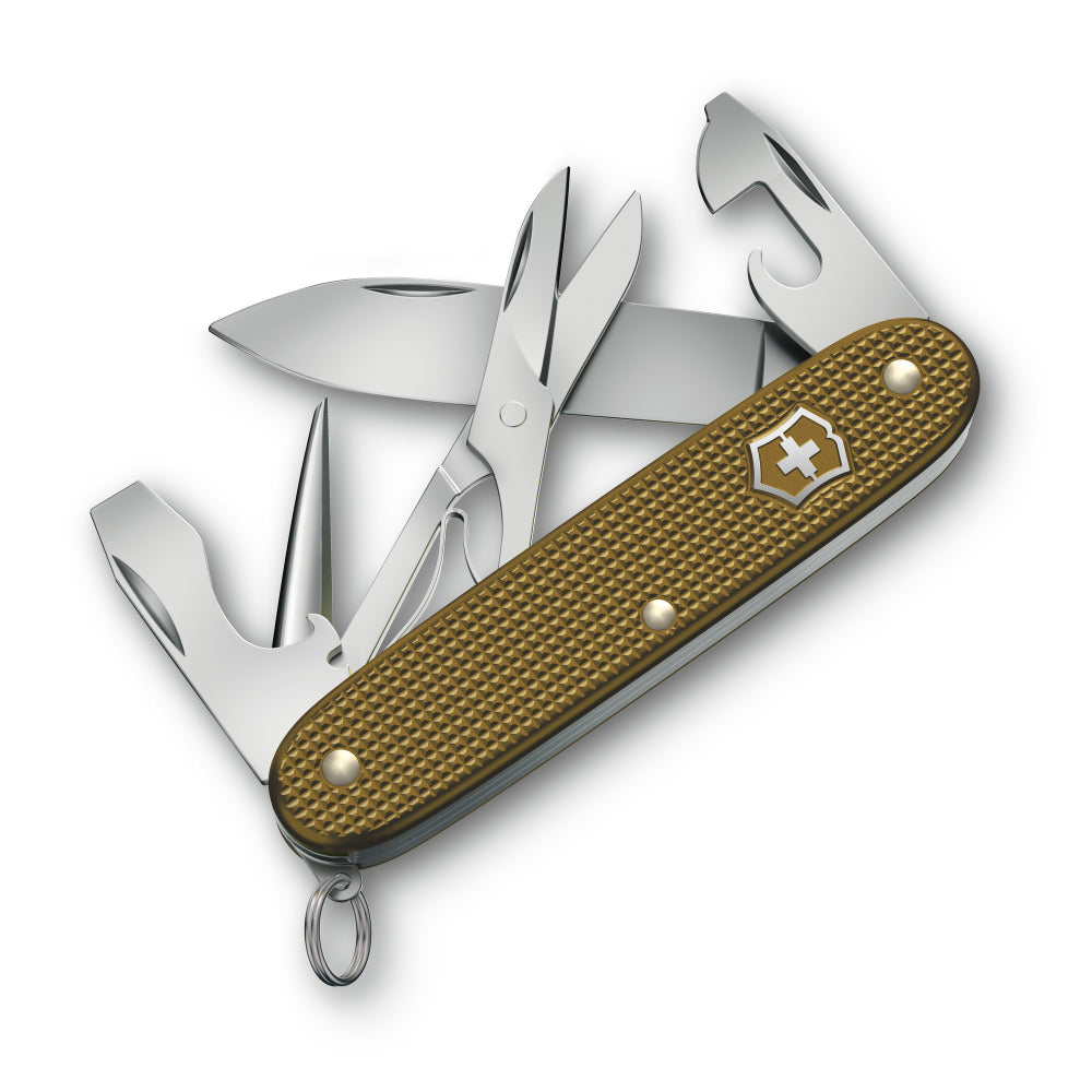  Victorinox Pioneer Alox Swiss Army Knife, 8 Function Swiss Made  Pocket Knife with Reamer, Key Ring, Can Opener and Large Blade - Black :  Everything Else