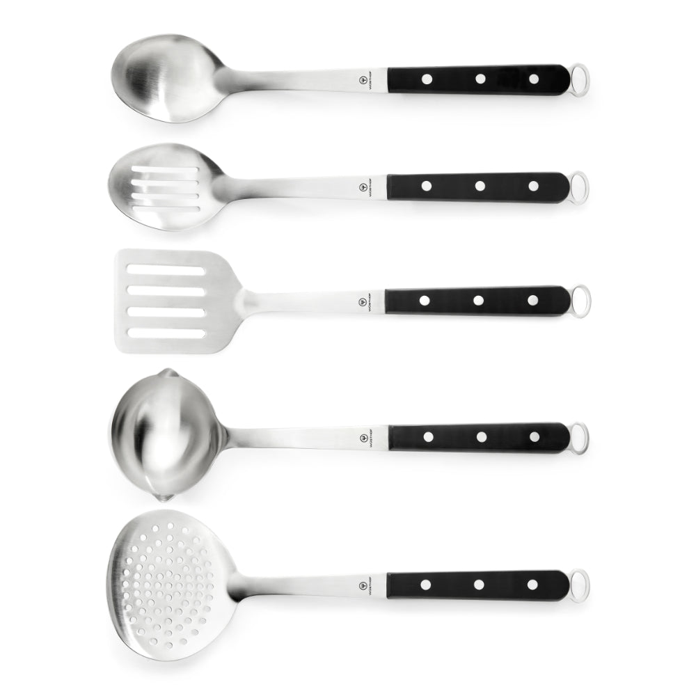 4pc BBQ Tool Utensil Set, Stainless Steel by Pure Grill