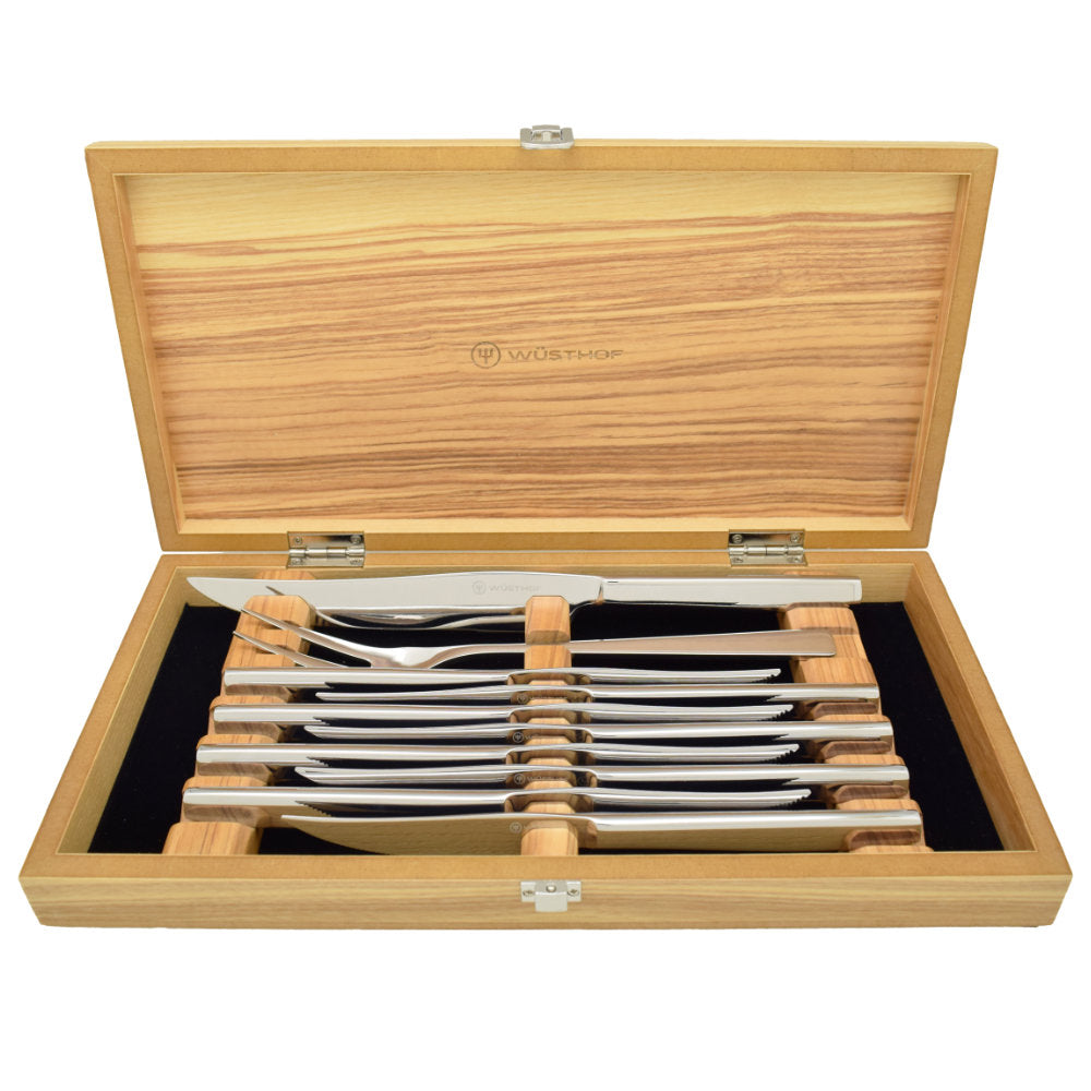 ZWILLING Steak Sets 8-pc, Stainless Steel Steak Knife Set with Wood  Presentation Case