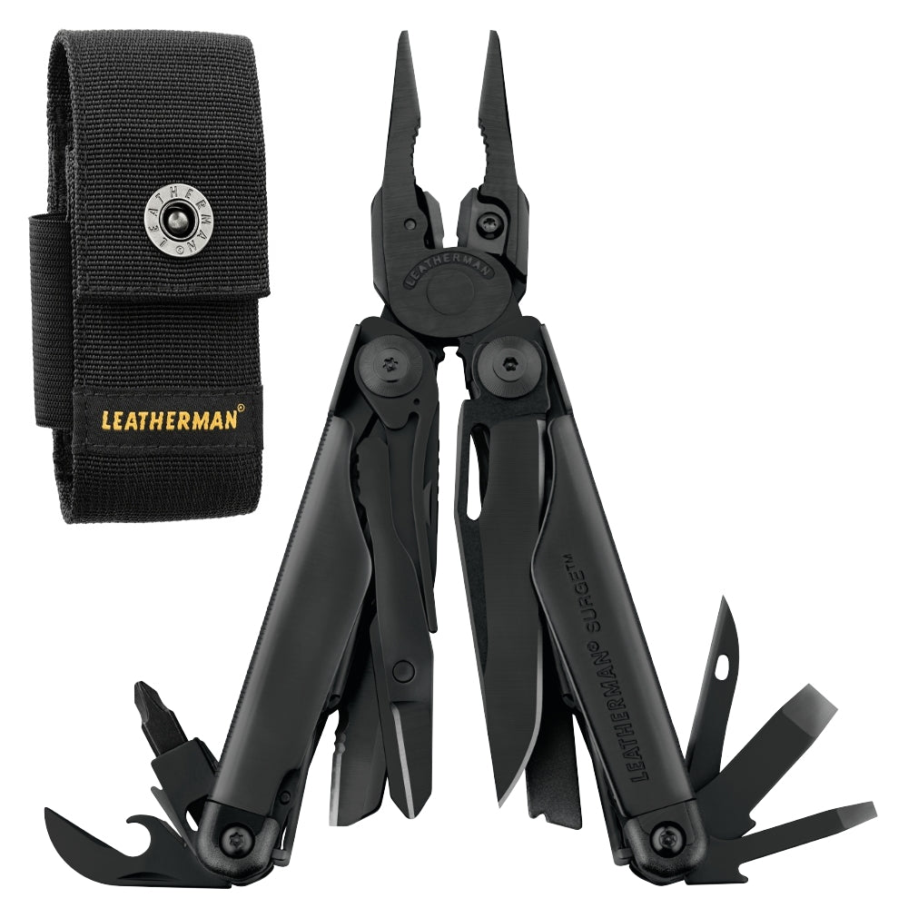 Leatherman Surge Black Multi-Tool with 4-Pocket Nylon Sheath at