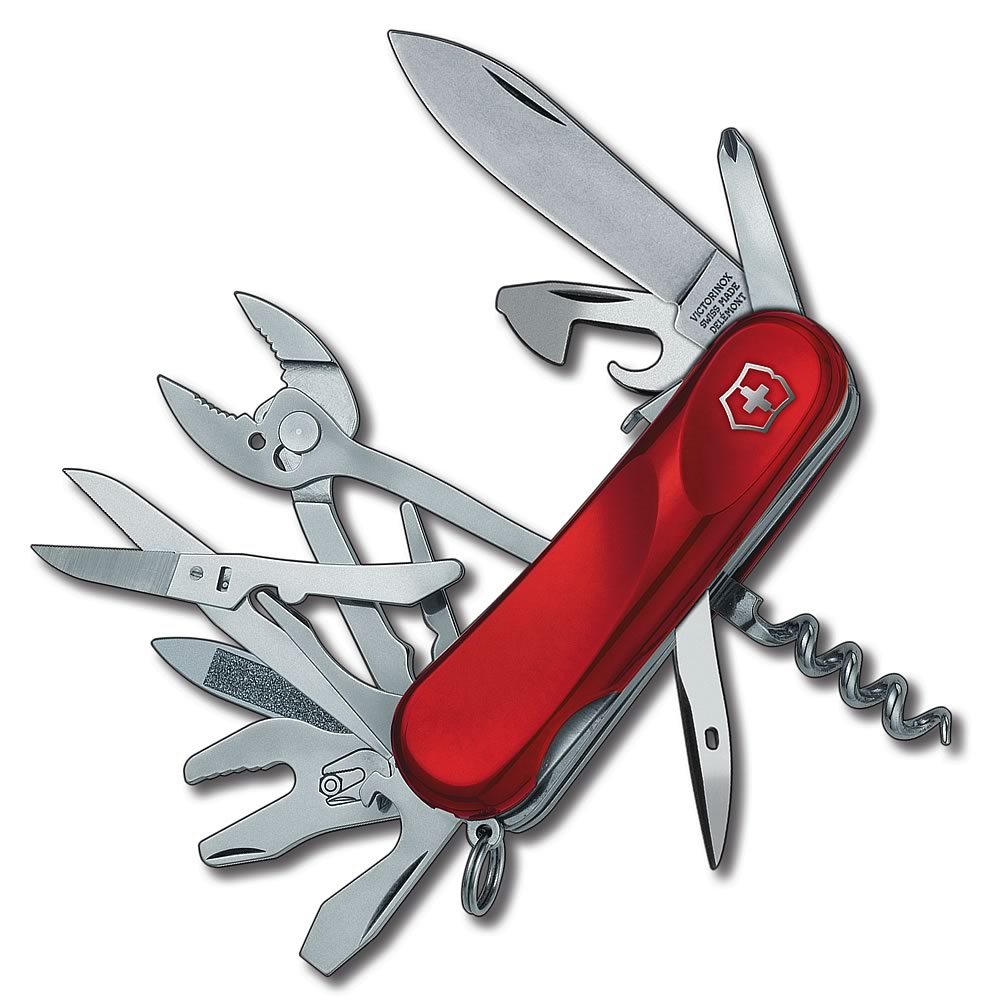 Victorinox Swiss Army Evolution 10 Swiss Army Knife, 13 Functions, Red