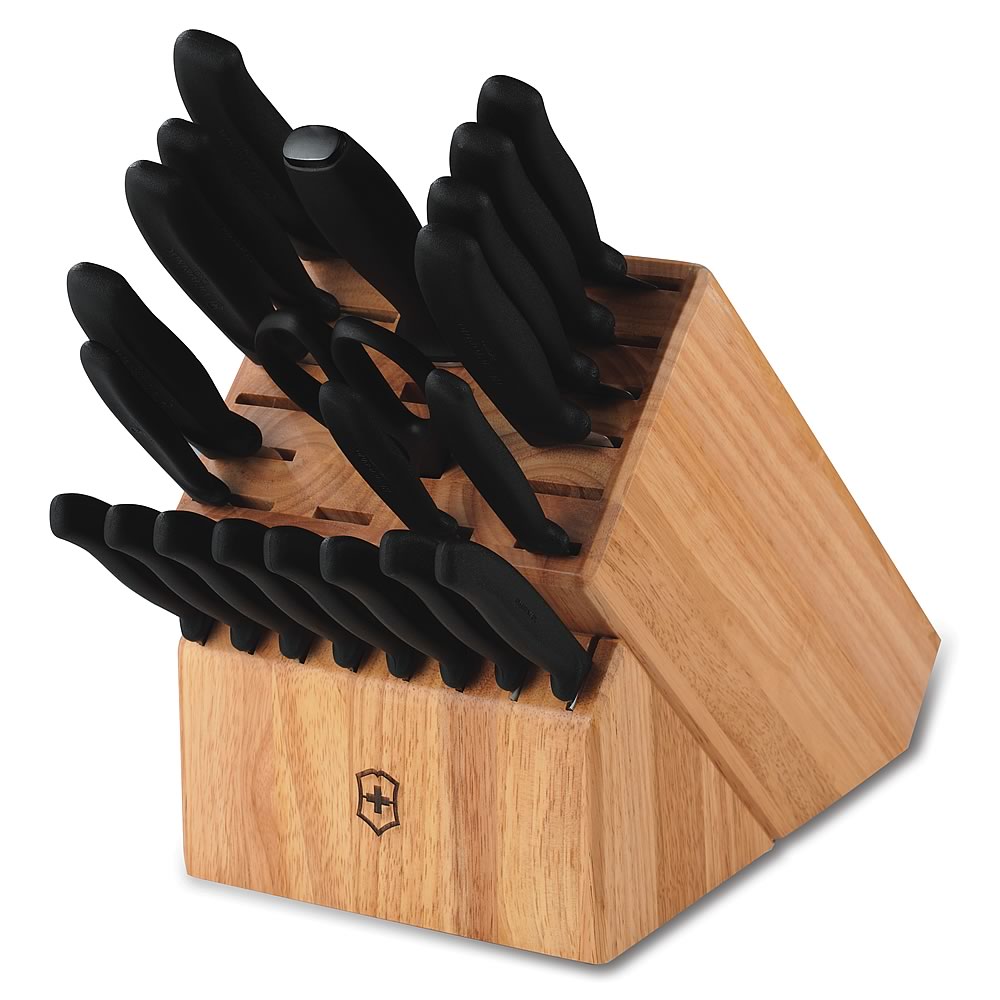 XL Knife Block / 31 Knife Slots / Gothic knife block / Wood knife block