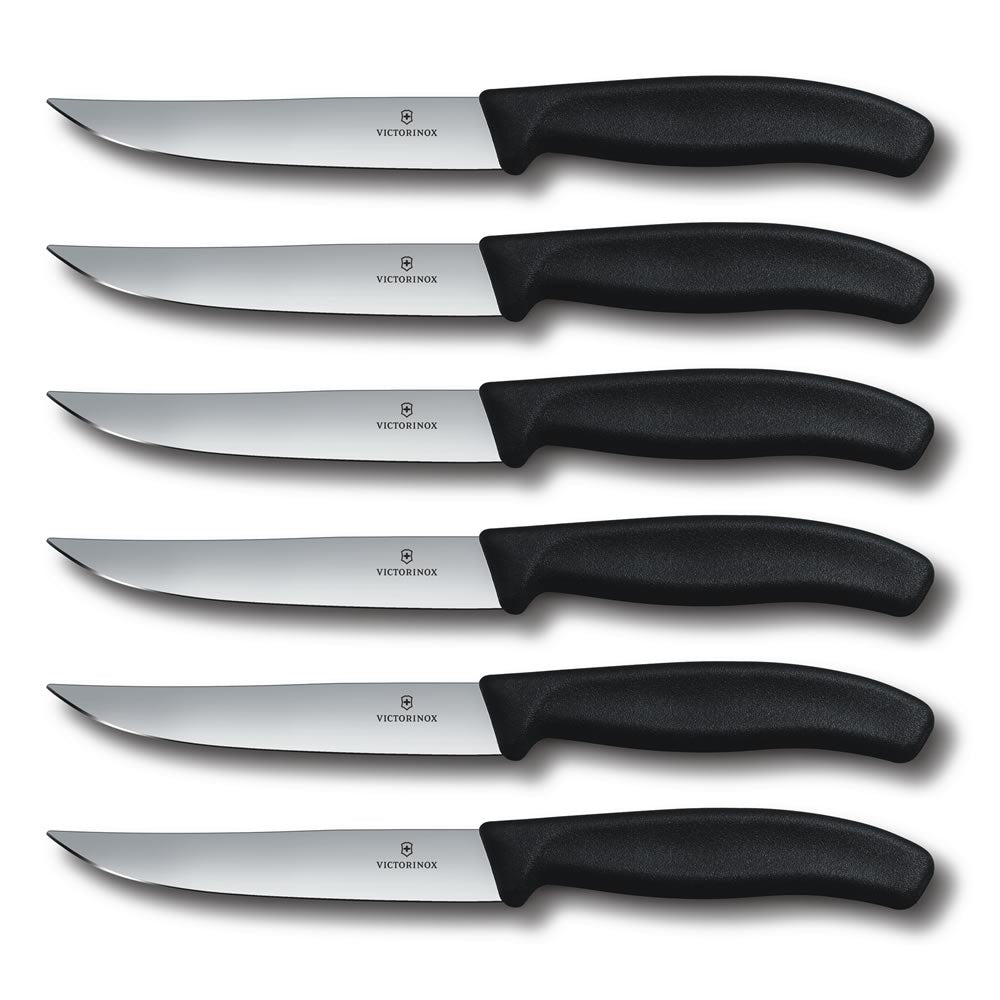 6 Piece Stainless Knife Set Professional Serrated Steak Knives