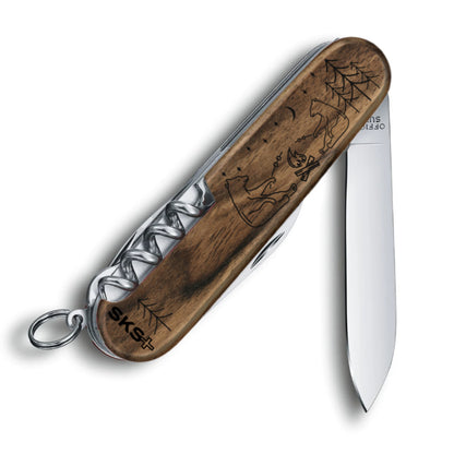 Victorinox Personalized Camping Bears Huntsman Hardwood Walnut Designer Swiss Army Knife Campfire