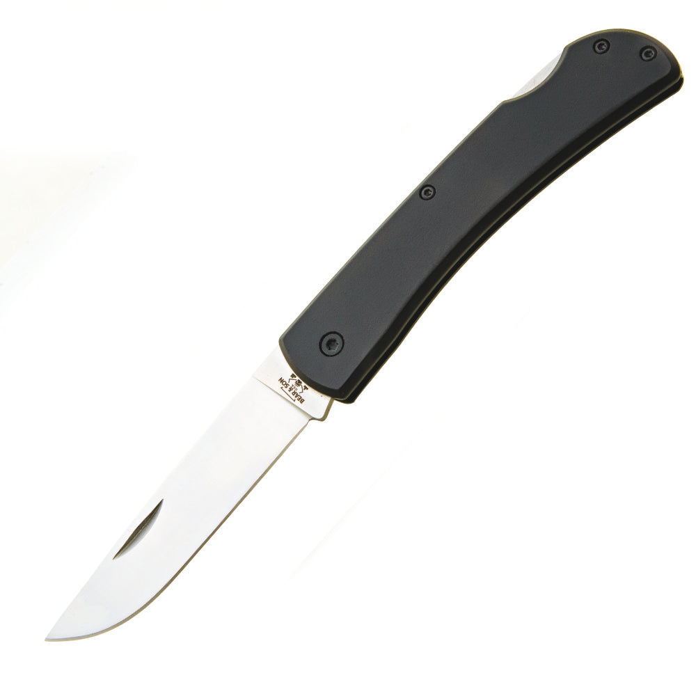 Bear and Son 138L Large Farmhand Black Aluminum Lockback Knife