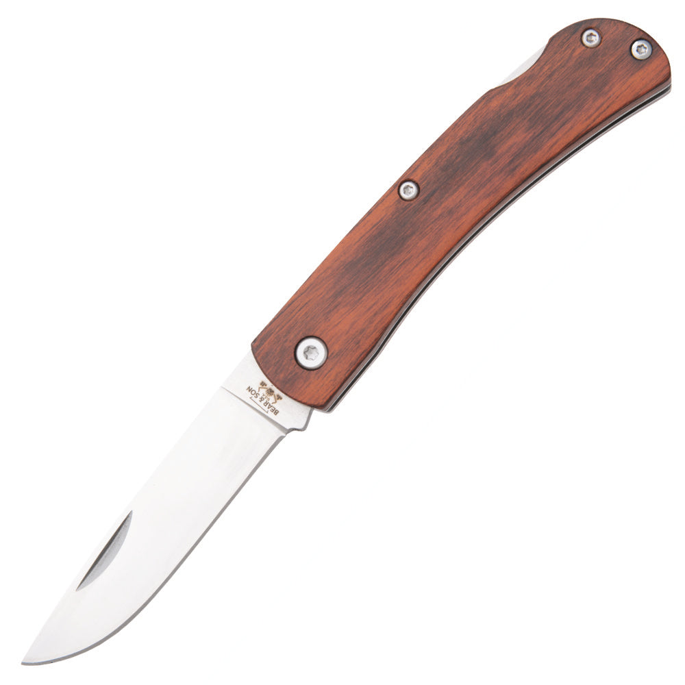 Bear and Son 238LR Large Farmhand Rosewood Lockback Knife with Clip