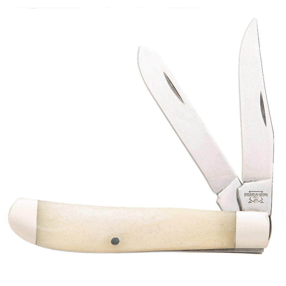 Bear and Son WSB07 Mini Trapper White Smooth Bone Slipjoint Knife at Swiss Knife Shop