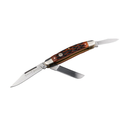 Boker TS 2.0 Medium Stockman Folding Knife with Jigged Brown Bone Handles