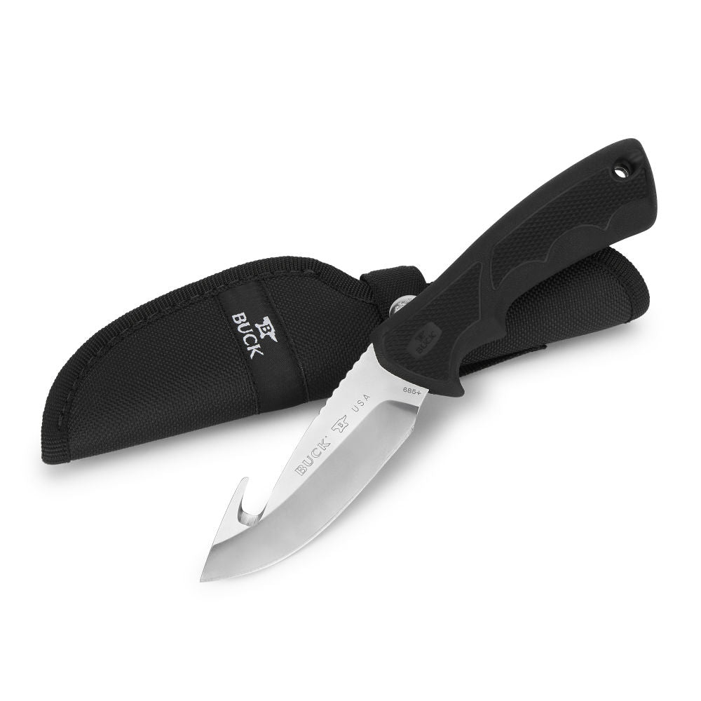 Buck 685 BuckLite Max II Large Guthook Fixed Blade Knife with Included Nylon Sheath