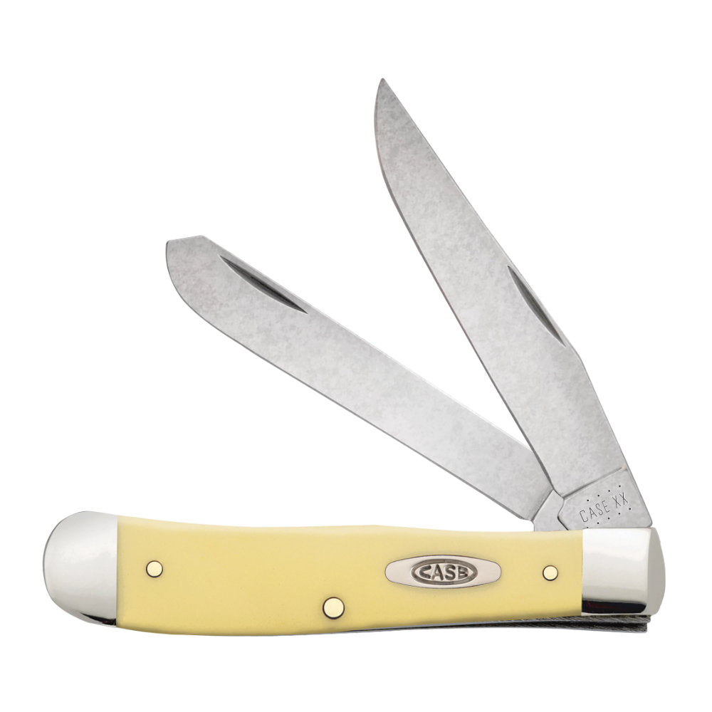 Case CS Trapper Smooth Yellow Synthetic Pocket Knife – Swiss Knife Shop