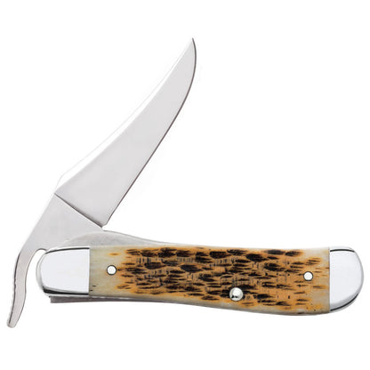 Case RussLock Amber Bone Pocket Knife