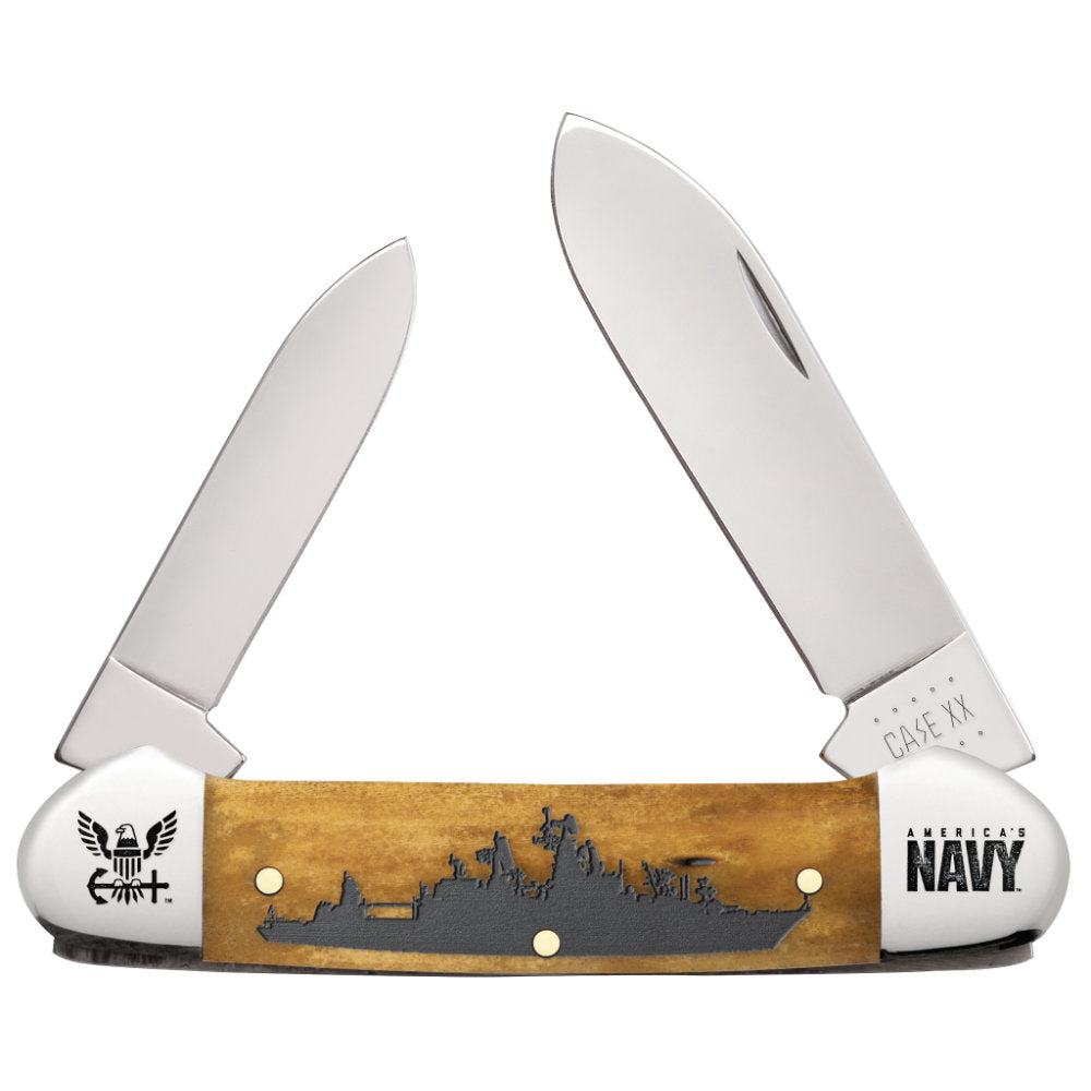 Case US Navy Canoe Antique Bone Pocket Knife at Swiss Knife Shop