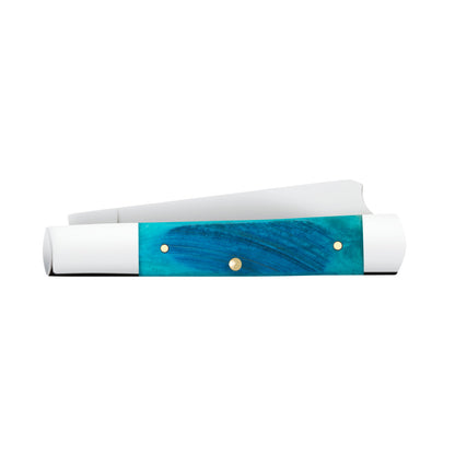 Case Razor Caribbean Blue Bone 2024 Vault Pocket Knife Back Handle