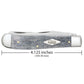 Case Trapper Smooth Gray Bone Pocket Knife Length