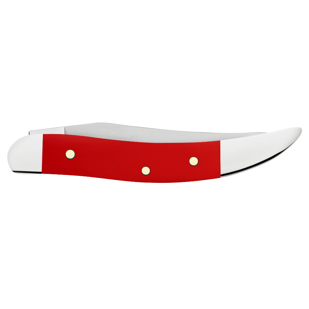 Case Small Texas Toothpick Red Synthetic SparXX Pocket Knife Back