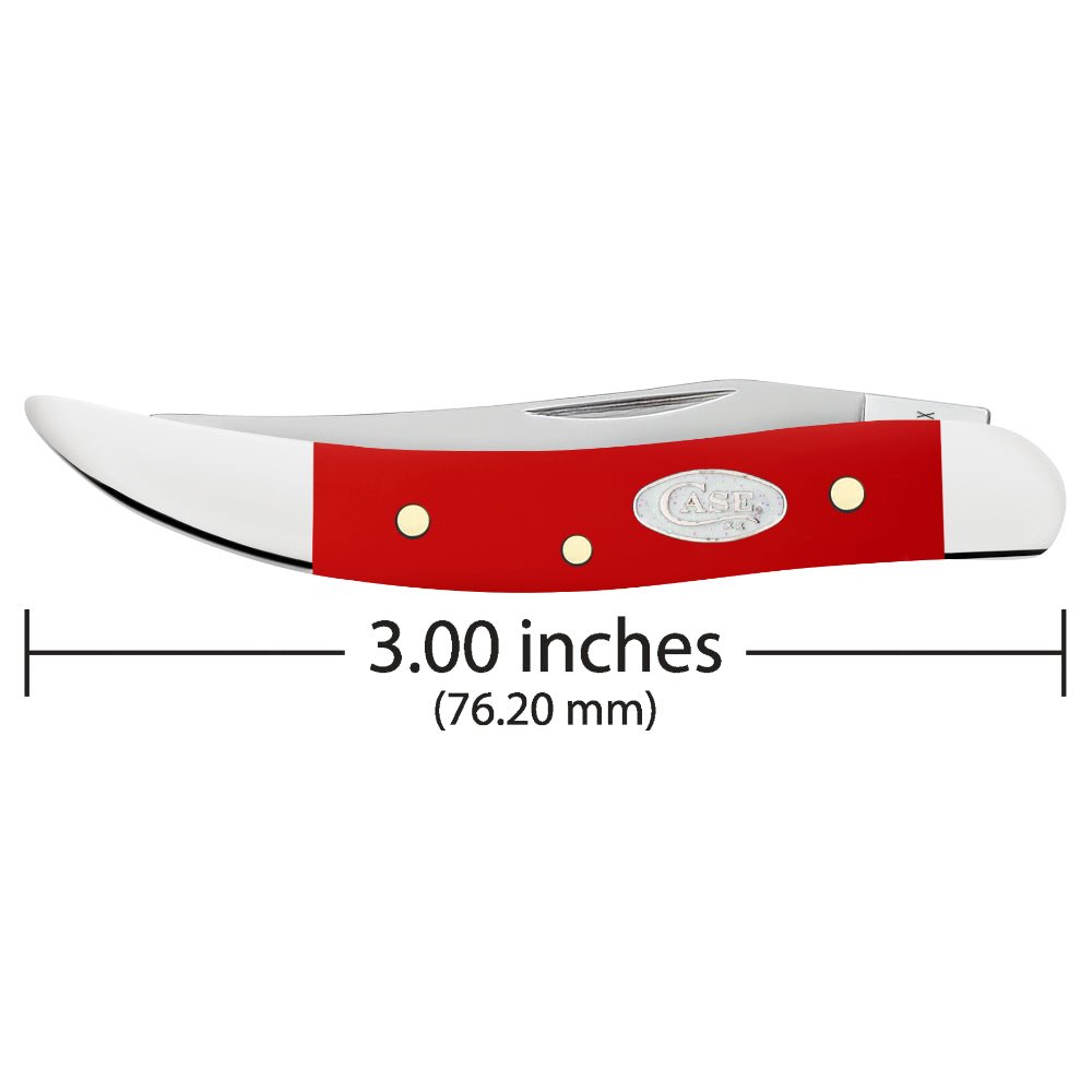 Case Small Texas Toothpick Red Synthetic SparXX Pocket Knife Length