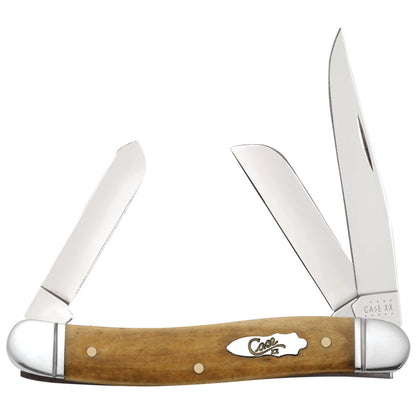 Case Medium Stockman Smooth Antique Bone Pocket Knife at Swiss Knife Shop