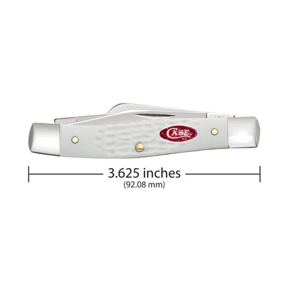 Case Medium Stockman White Synthetic Sparxx Pocket Knife Length Closed