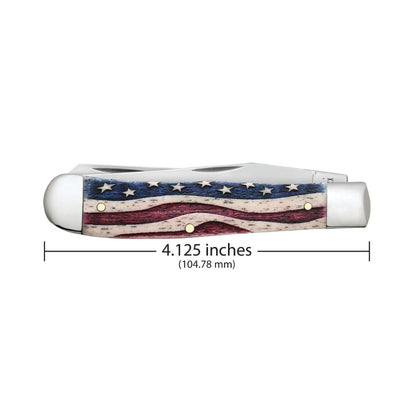 Case Trapper Star Spangled Pocket Knife with a US Flag Pattern