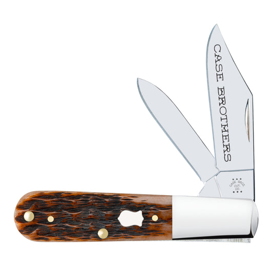 Case Barlow Russell Jig Brown Bone Pocket Knife at Swiss Knife Shop