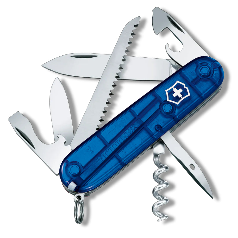 Victorinox Camper Translucent Sapphire Swiss Army Knife