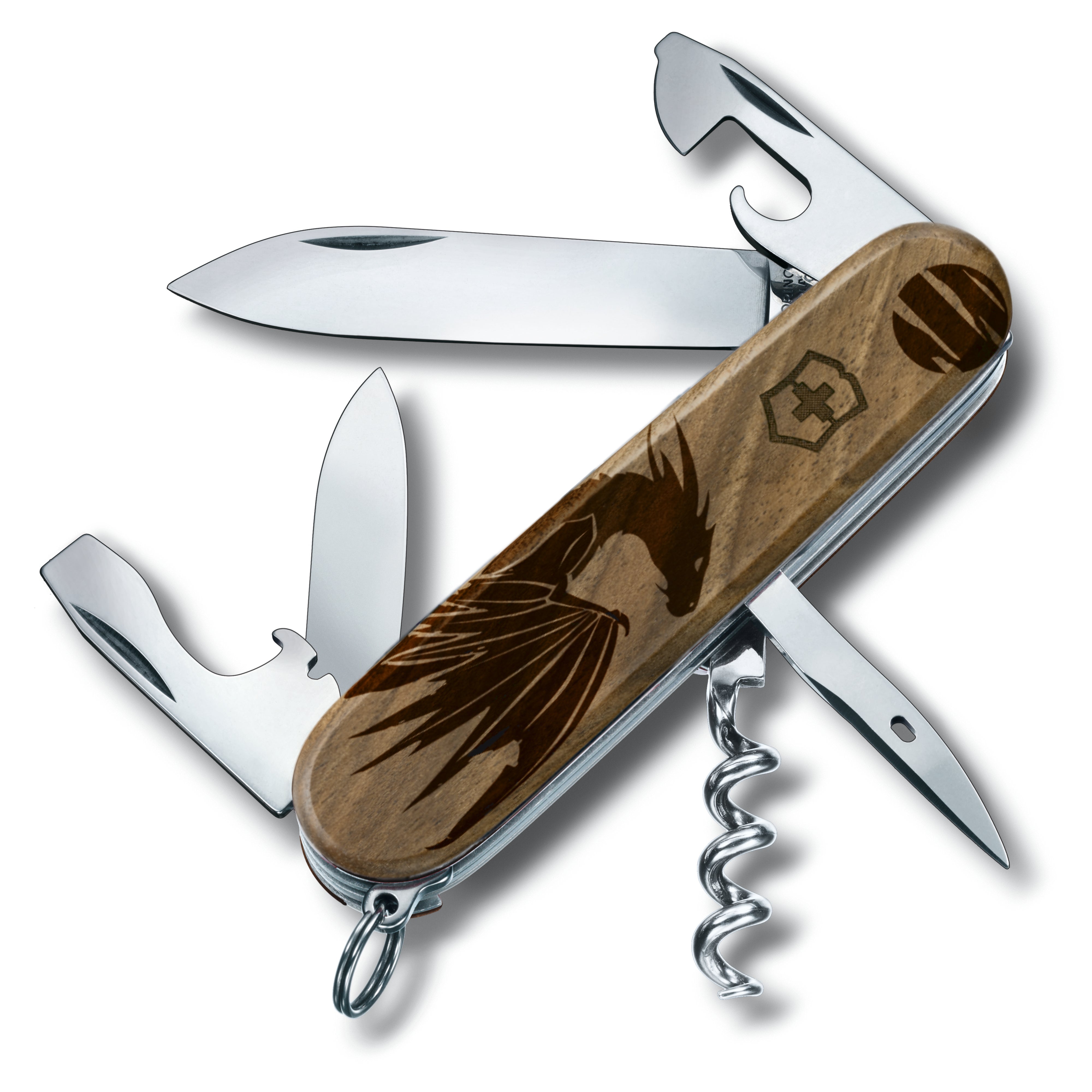 Victorinox Personalized Dragon Spartan Hardwood Walnut Designer