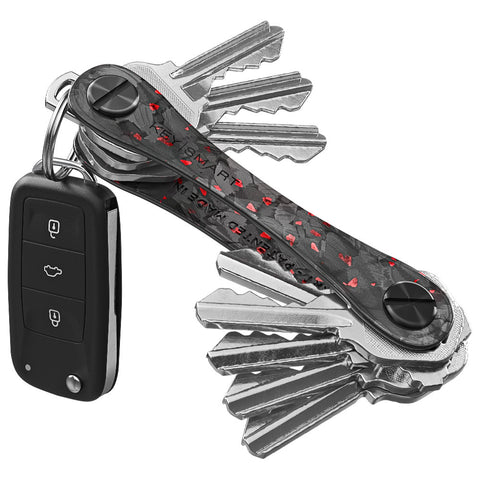 KeySmart Original Red Forged Carbon Compact Key Holder at Swiss Knife Shop