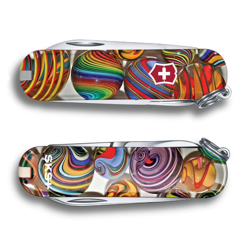 Victorinox Marbles Classic SD Designer Swiss Army Knife Front and Back, Closed