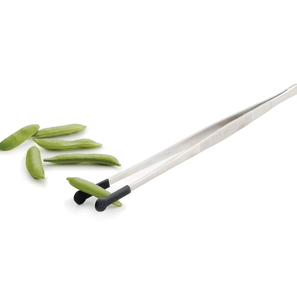 Endurance 12-inch Silicone Tipped Tweezers for Plating and Cooking