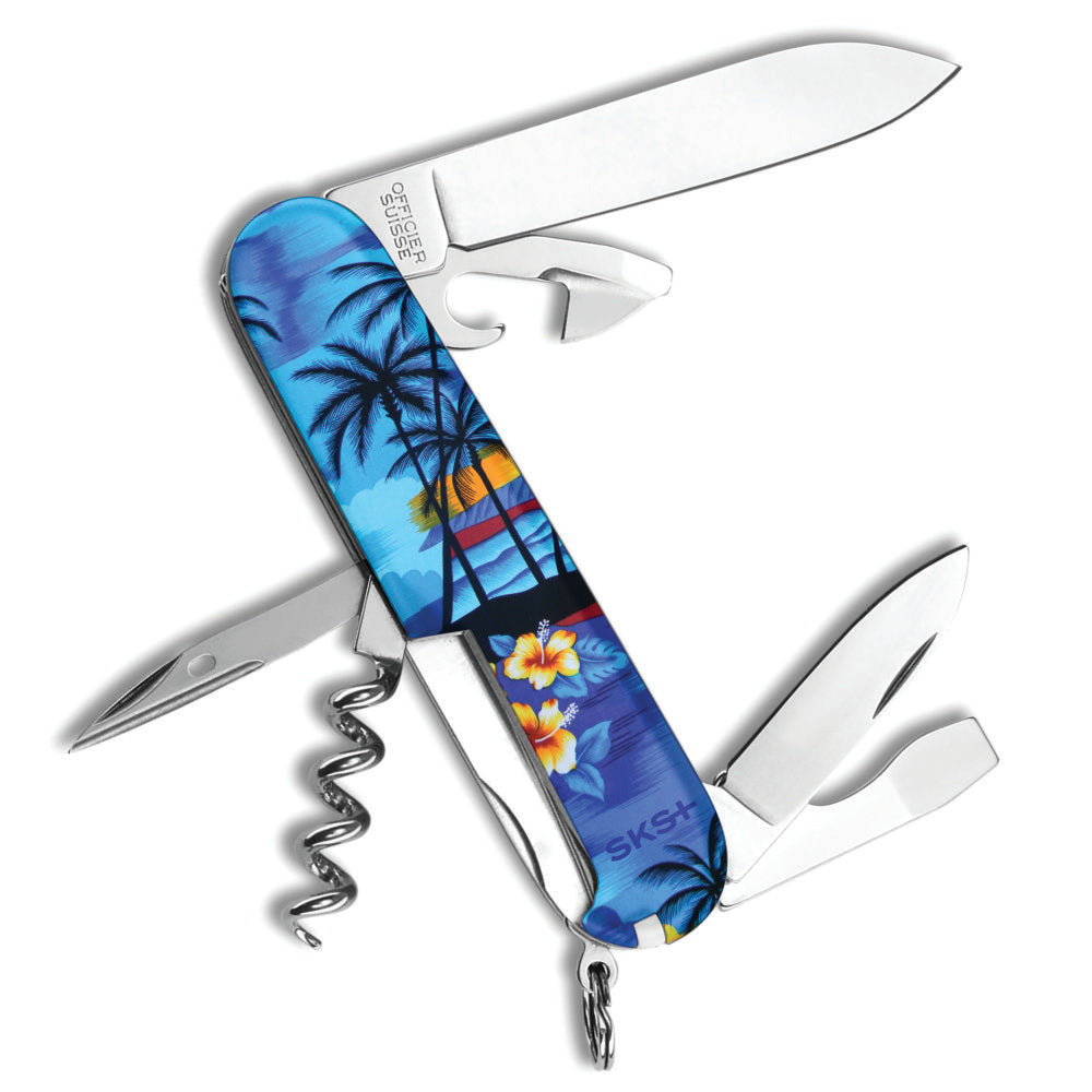 Victorinox Hawaiian Shirt Spartan Designer Swiss Army Knife Back Handle