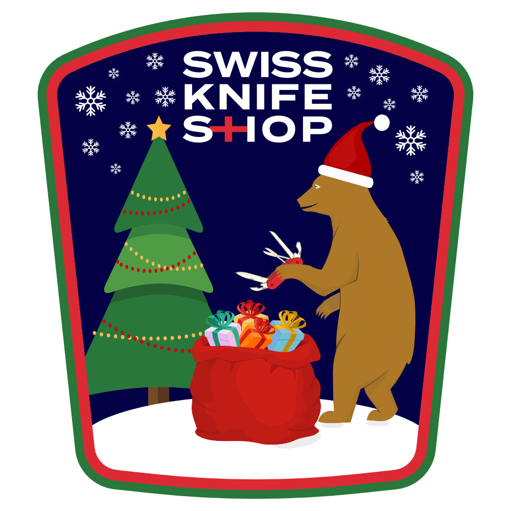 Swiss Knife Shop Bear Claus Vinyl Sticker