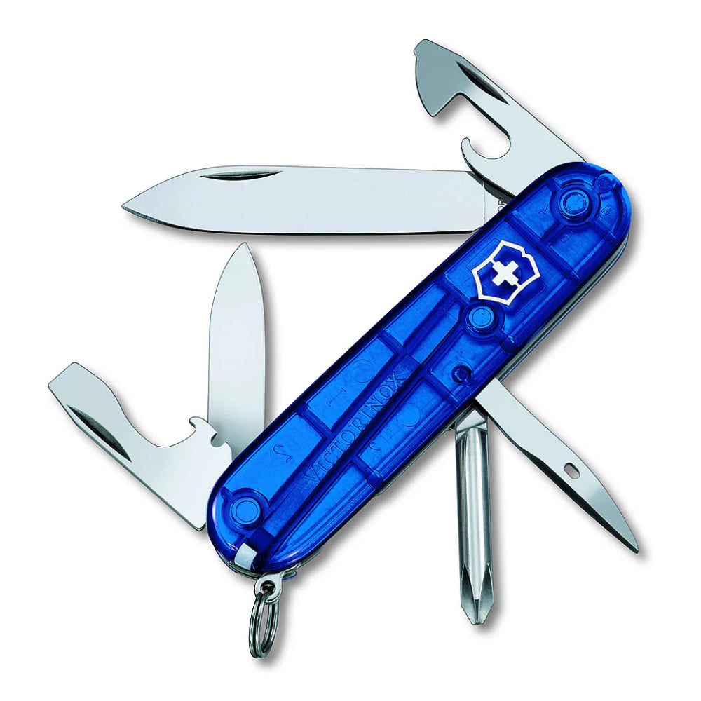 Tinker Swiss Army Knife Translucent Sapphire Blue by Victorinox at Swiss Knife Shop