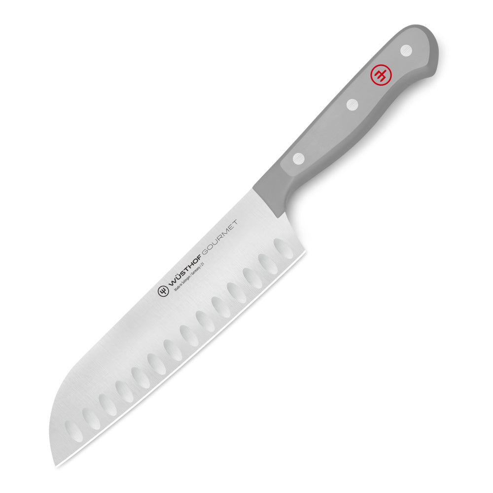 Wusthof Gourmet Grey 7" Hollow Edge Santoku Knife at Swiss Knife Shop