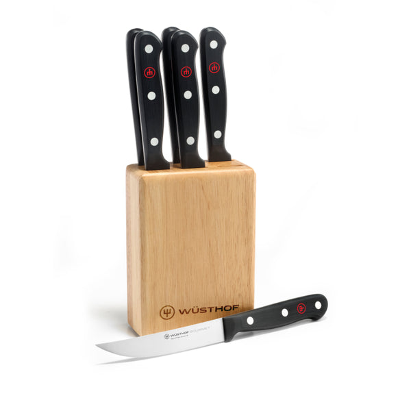 Wusthof Gourmet 10-Piece Acacia Knife Block Set at Swiss Knife Shop