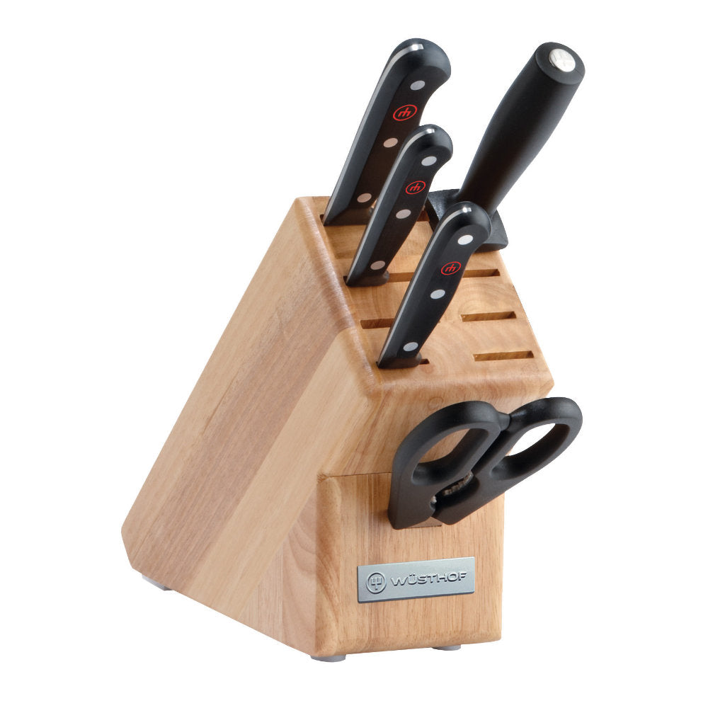 Wusthof Gourmet 6-Piece Acacia Knife Block Set at Swiss Knife Shop