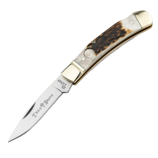  Boker 111006 Pocket Lock Blade Stag Pocket Knife with 2 in.  Stainless Steel Blade : Folding Camping Knives : Sports & Outdoors