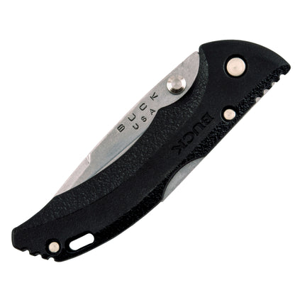 Buck 284 Bantam BBW Folding Knife Closed with Thumb Stud for Easy Opening