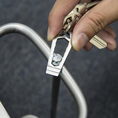 KeySmart Nano Wrench in Use Tightening a Bolt