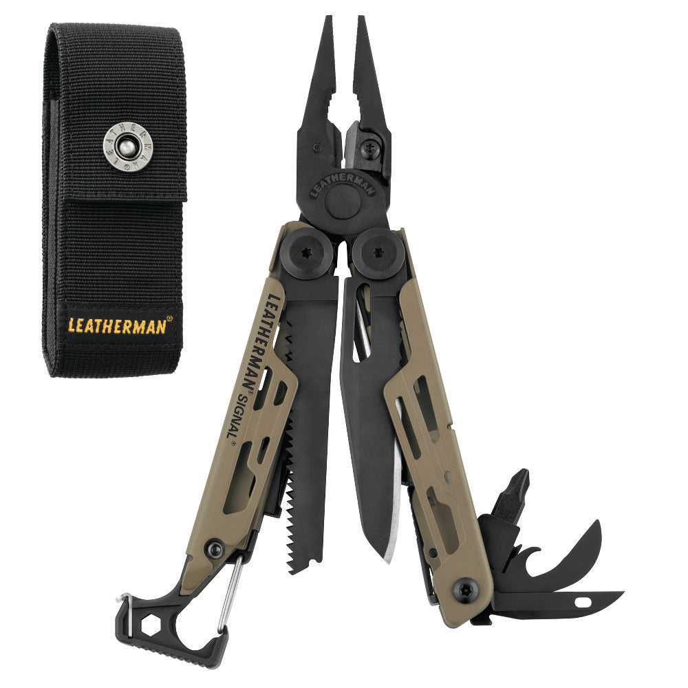 Leatherman Signal Coyote Tan Outdoor Adventure Tool