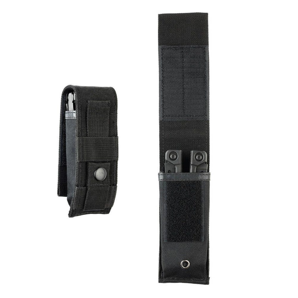 Leatherman Large Black MOLLE Sheath Open and Back View