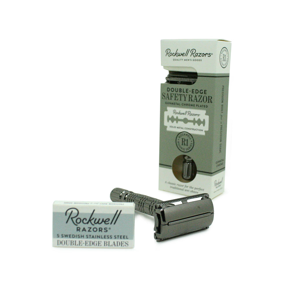 Rockwell R1 Rookie Safety Razor, White Chrome