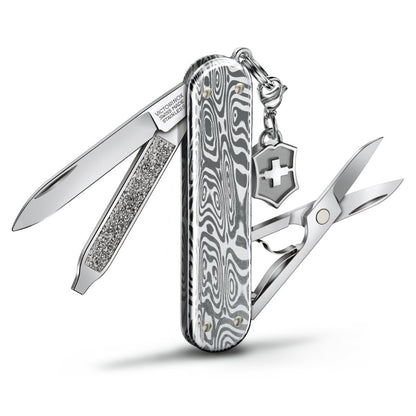 Victorinox Damast Classic SD Brilliant Swiss Army Knife at Swiss Knife Shop