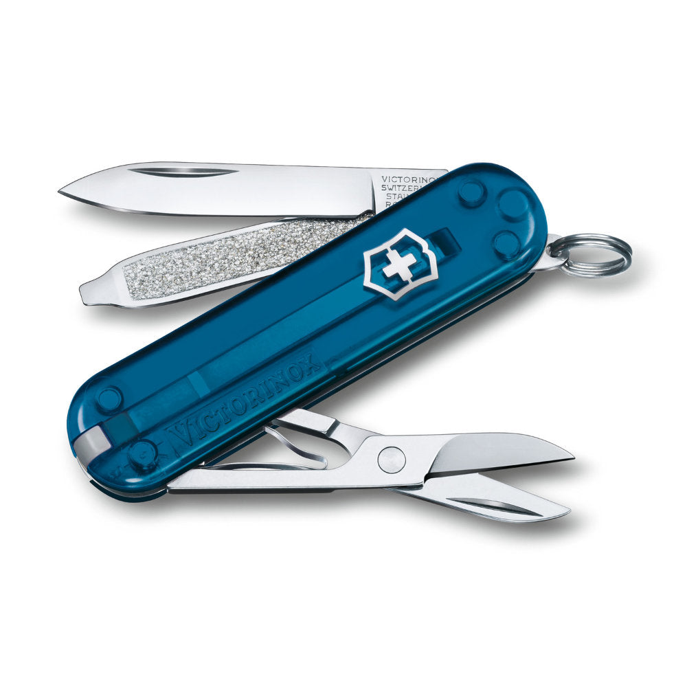 Translucent Navy Blue Sky High Classic SD Swiss Army Knife by Victorinox