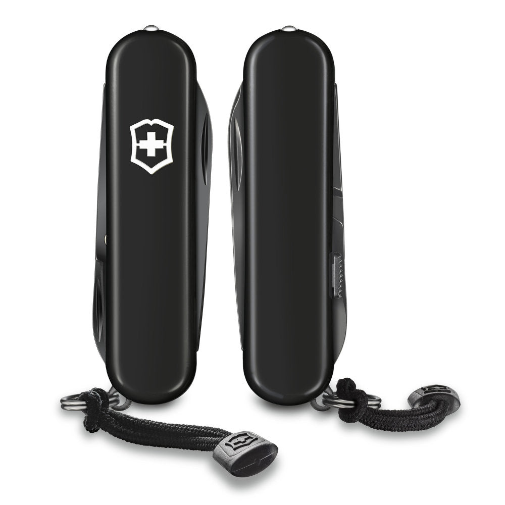 Onyx Black Signature Lite Swiss Army Knife by Victorinox Front and Back View