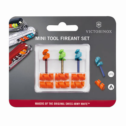 Swiss Army Knife Mini Tool Fireant Fire-Starter Set with 3 Fire-starters and 6 Tinders