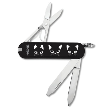 Victorinox Black Cat Classic SD Designer Swiss Army Knife Back View