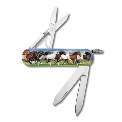 Victorinox Wild Horses Classic SD Designer Swiss Army Knife with Racing Horses