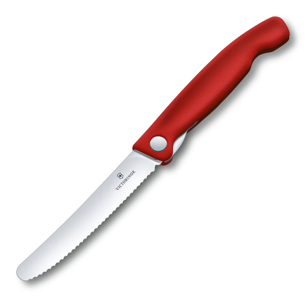  Victorinox Swiss Classic - Cuchillo de pelar plegable, borde  ondulado, color rojo, 4.3 pulgadas : Hogar y Cocina